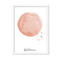 Sterrenbeeld poster Waterman - Roze
