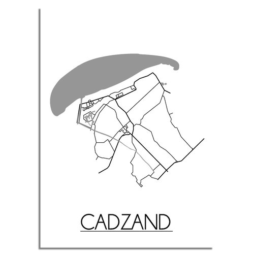 Cadzand Plattegrond poster 