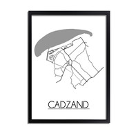 Cadzand Plattegrond poster