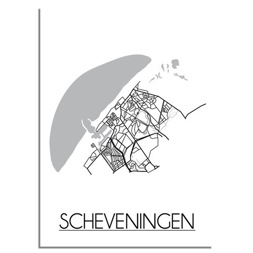 Scheveningen Plattegrond poster 