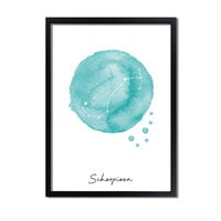 Sterrenbeeld poster Schorpioen – Blauw