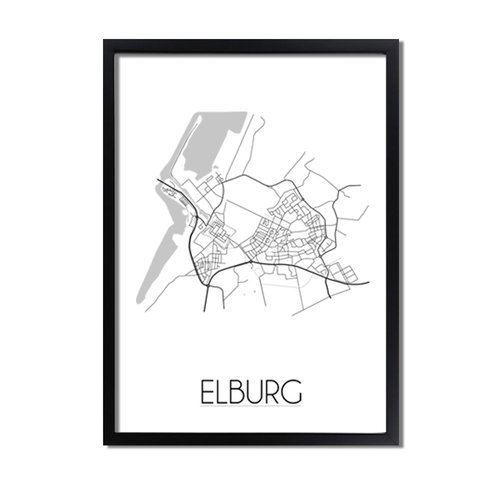 Elburg Plattegrond poster 