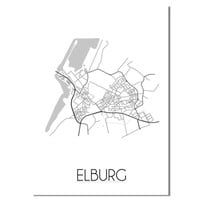 Elburg Plattegrond poster