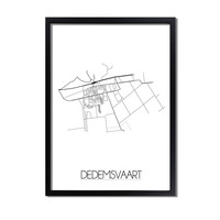 Dedemsvaart Plattegrond poster