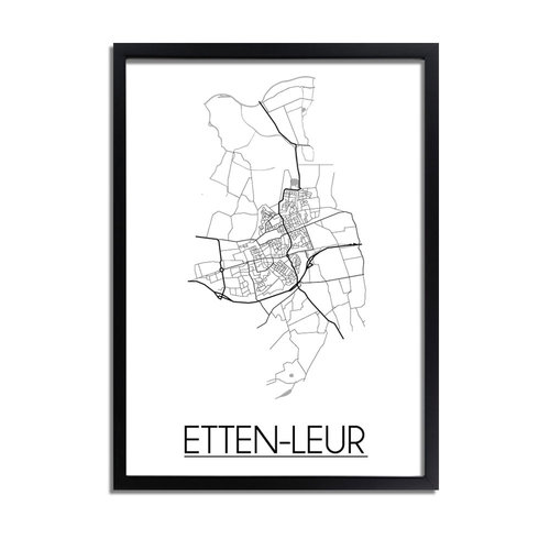 Etten-Leur Plattegrond poster 