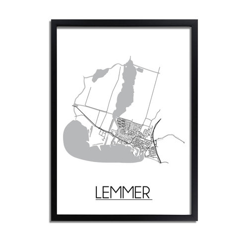 Lemmer Plattegrond poster 