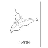 Marken Plattegrond poster