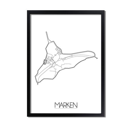 Marken Plattegrond poster 