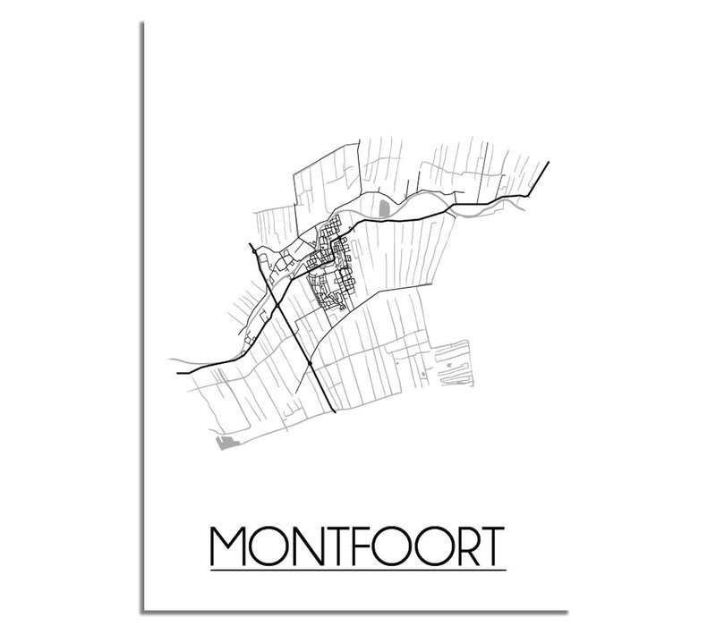 Montfoort Plattegrond poster