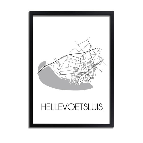 Hellevoetsluis Plattegrond poster 