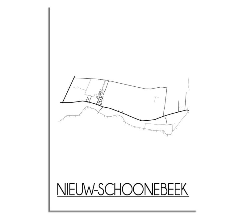 Nieuw-Schoonebeek Plattegrond poster