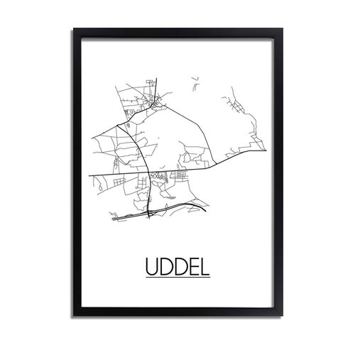 Uddel Plattegrond poster 