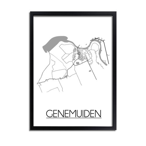 Genemuiden Plattegrond poster 