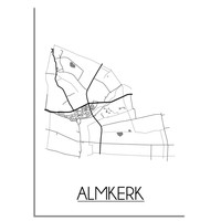 Almkerk Plattegrond poster