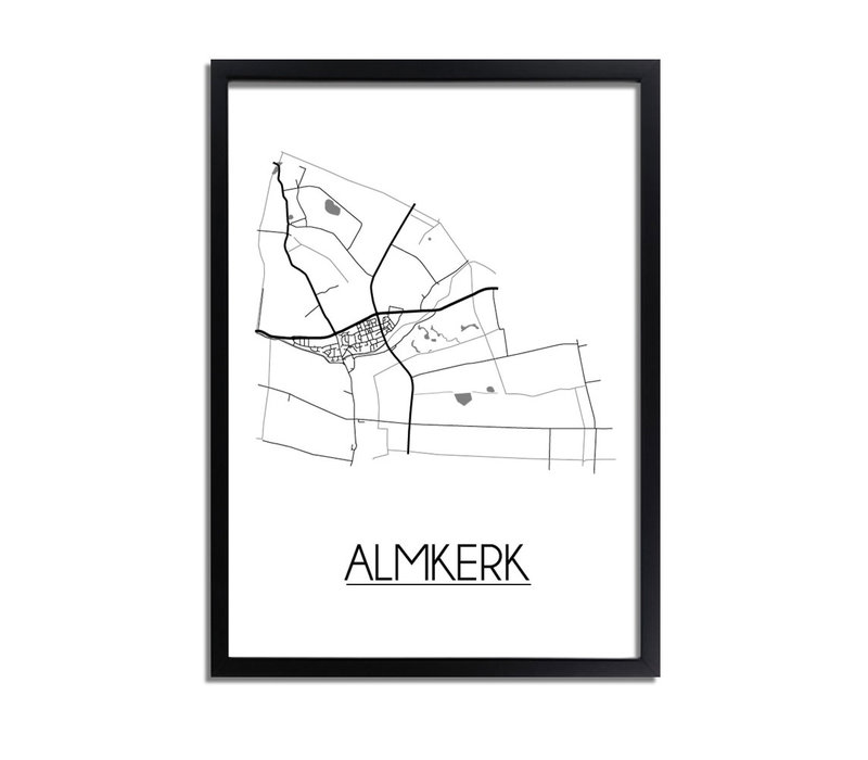 Almkerk Plattegrond poster