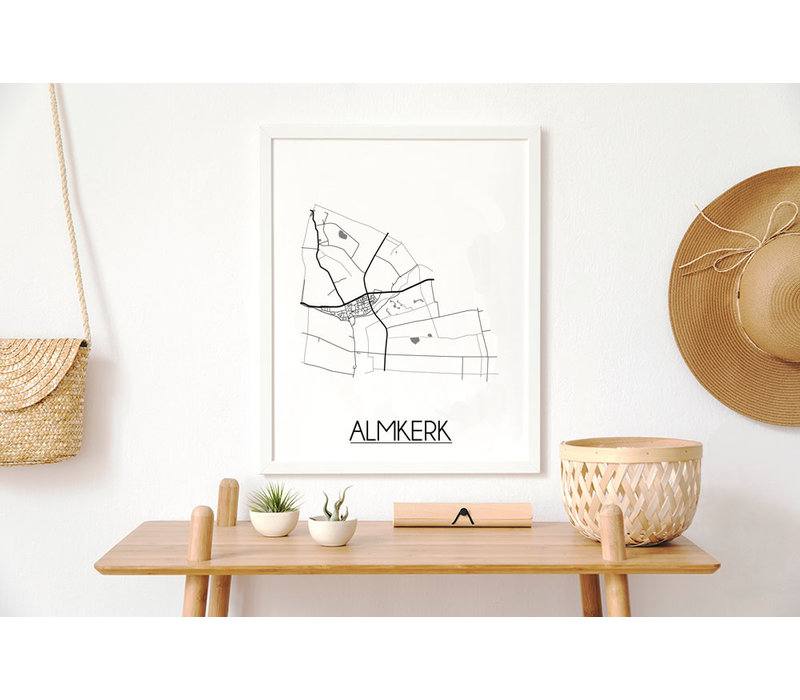 Almkerk Plattegrond poster