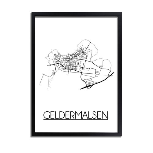 Geldermalsen Plattegrond poster 