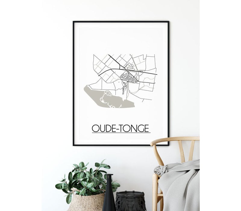 Oude-Tonge Plattegrond poster