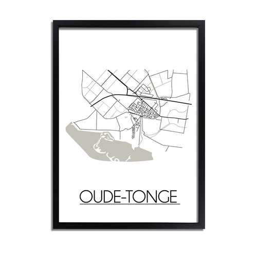 Oude-Tonge Plattegrond poster 