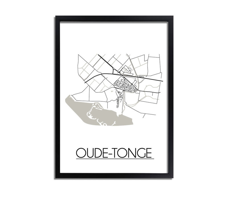 Oude-Tonge Plattegrond poster