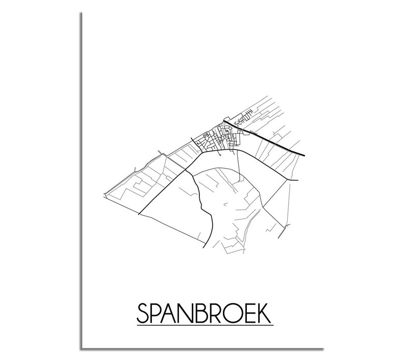 Spanbroek Plattegrond poster