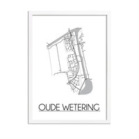 Oude Wetering Plattegrond poster