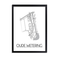 Oude Wetering Plattegrond poster