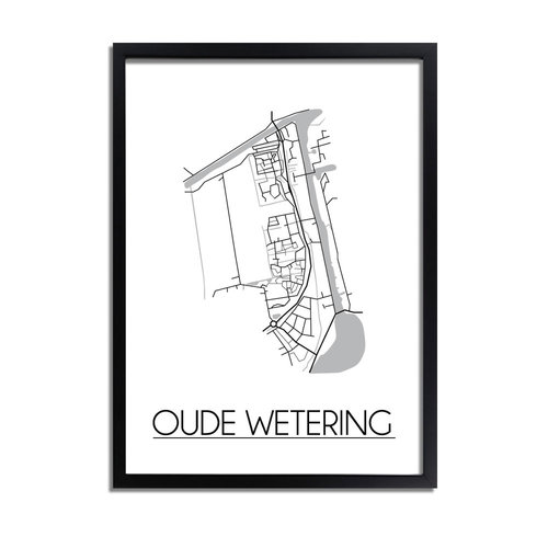 Oude Wetering Plattegrond poster 