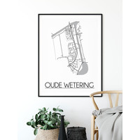 Oude Wetering Plattegrond poster