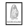Noord Holland Plattegrond poster