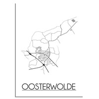 Oosterwolde Plattegrond poster