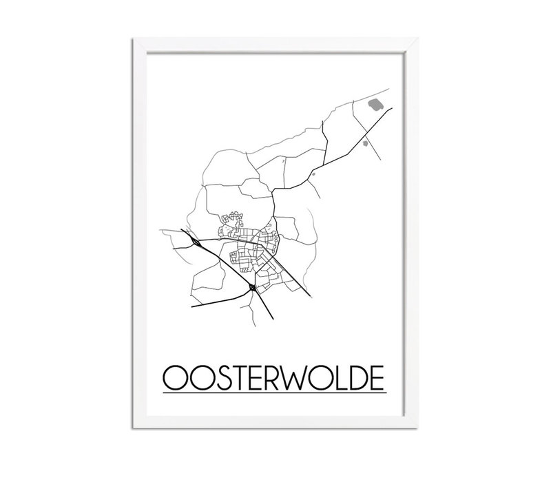 Oosterwolde Plattegrond poster