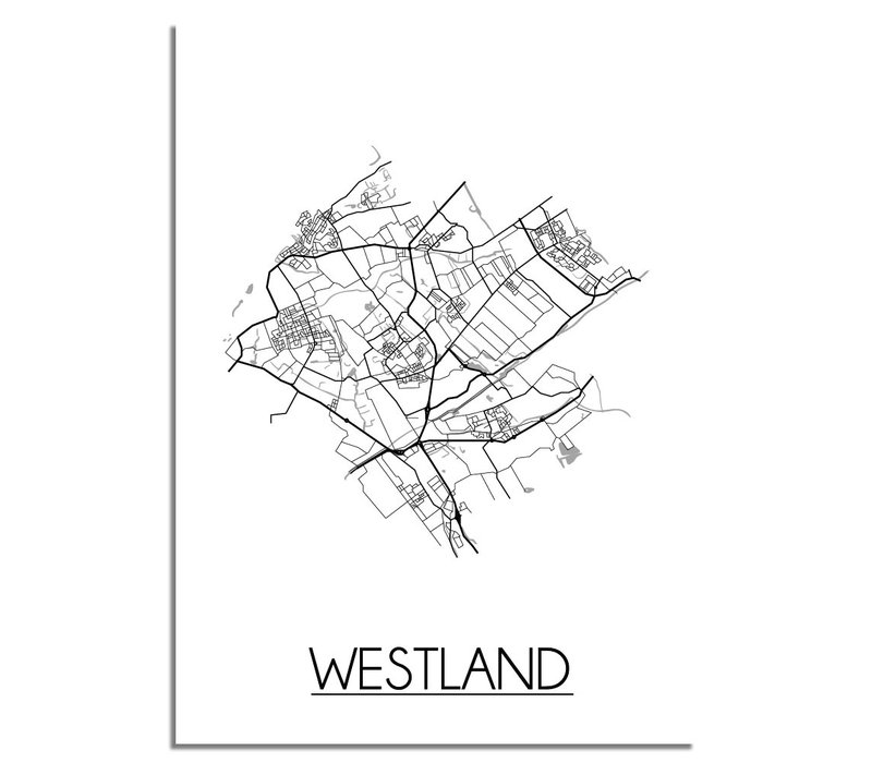 Westland Plattegrond poster