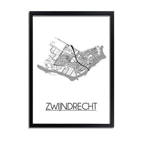 Zwijndrecht Plattegrond poster 