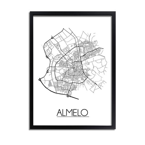 Almelo Plattegrond poster 