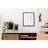 Affiche personnalisée Silhouette Contour Gold