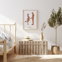 Individuelles Silhouette-Konturposter Gold