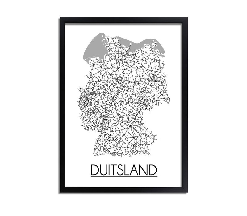 Duitsland Plattegrond poster