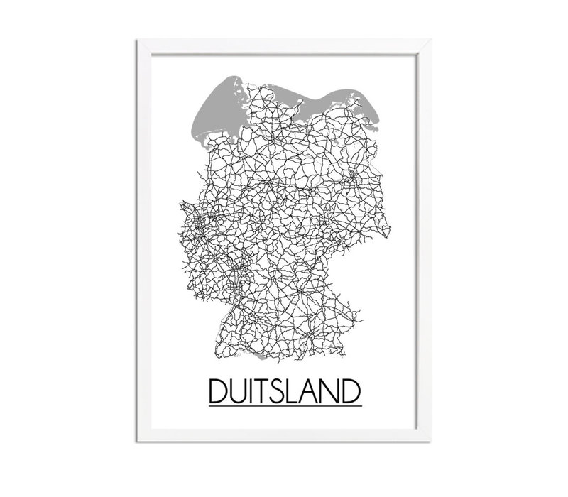 Duitsland Plattegrond poster