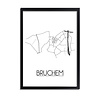 Bruchem Plattegrond poster