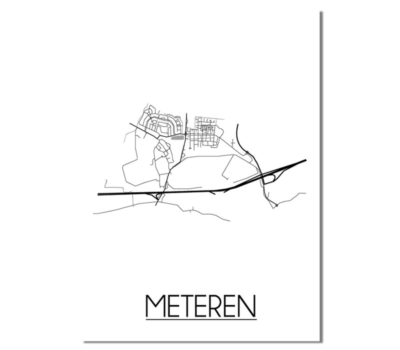 Meteren Plattegrond poster