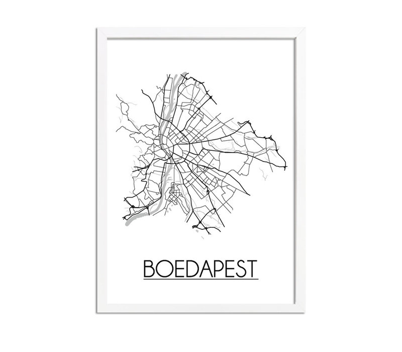 Boedapest Plattegrond poster