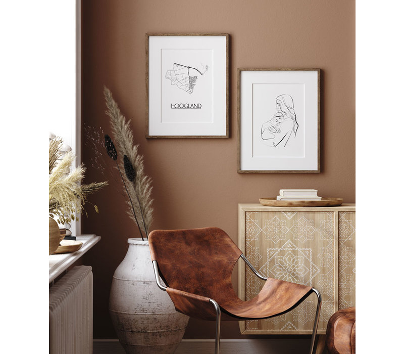 Hoogland Stadtplan-poster