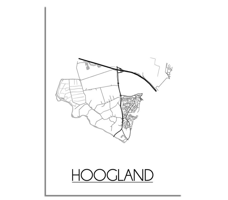 Hoogland Plattegrond poster