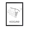 Hoogland Plattegrond poster