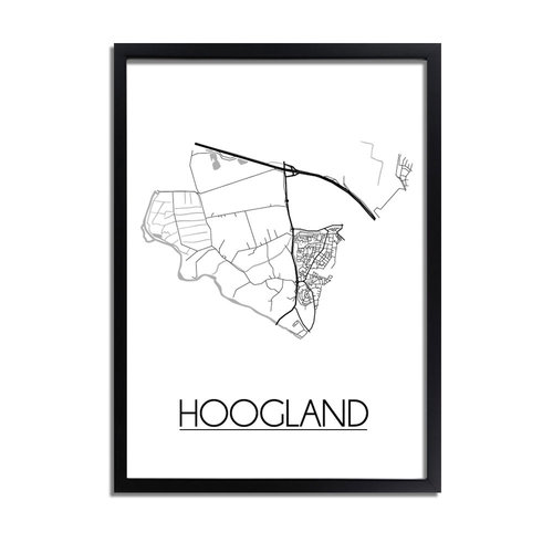 Hoogland Plattegrond poster 