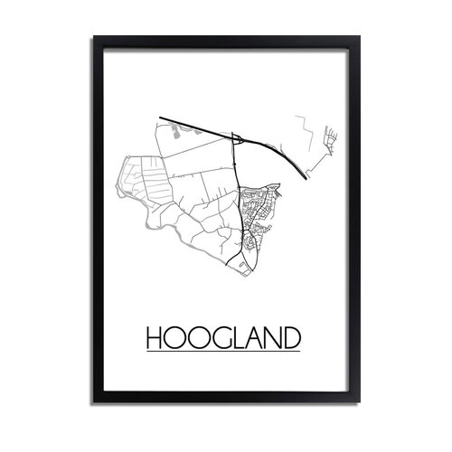 Hoogland Stadtplan-poster 
