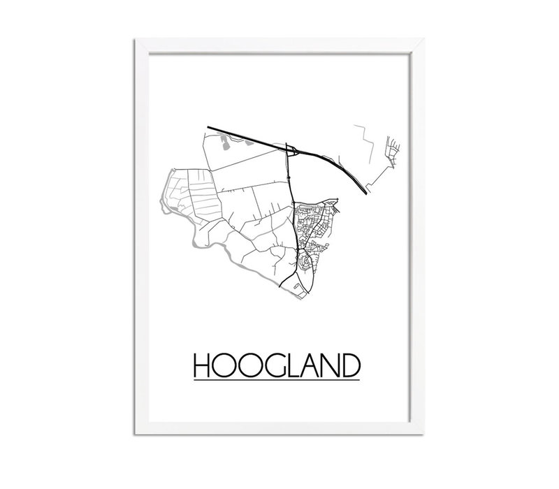 Hoogland Stadtplan-poster