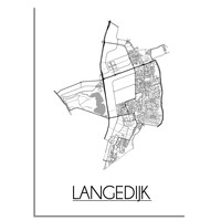 Langedijk Plattegrond poster