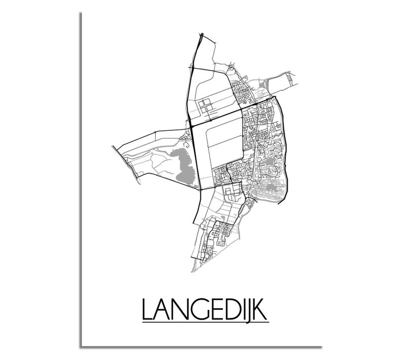 Langedijk Plattegrond poster